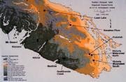 Localisation de la chronoséquence des forêts côtières en relation avec les sous-zones biogéoclimatiques et les variantes du sud de l'île de Vancouver

