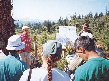 Explaining research results to foresters (photo)